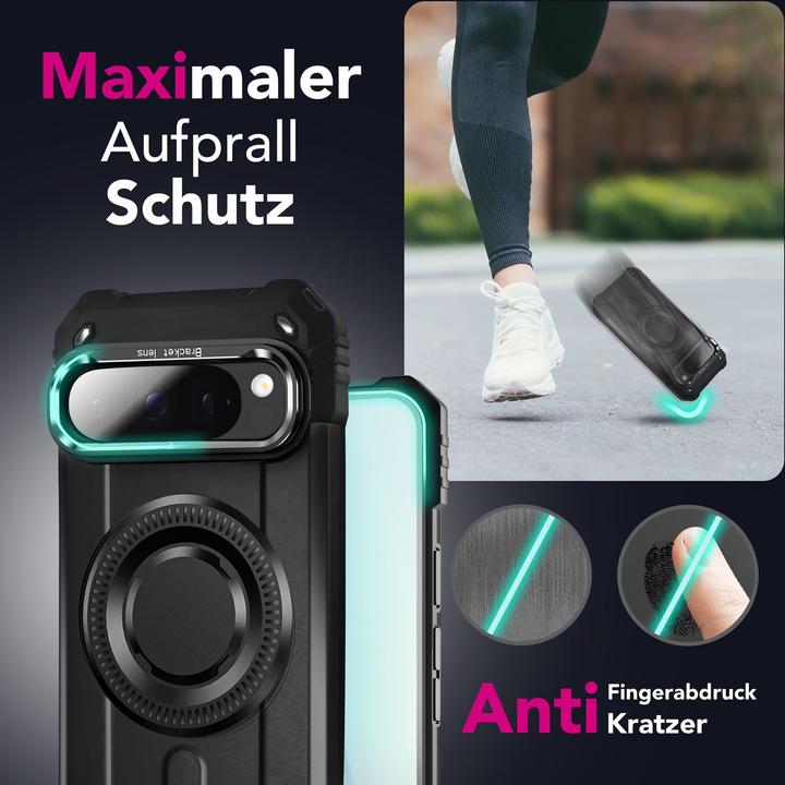 Image du produit Nalia Granite - Schlagfeste Panzer Hülle mit MagSafe & Kamera Standfuss - Military Cover (Google Pixel 9 Pro XL)