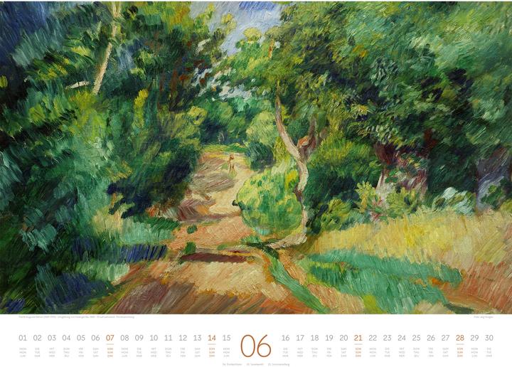 Produktbild Kunstwerk Wald Kalender 2026 (54 x 42 cm, Harter Einband, Deutsch, Französisch, Englisch)
