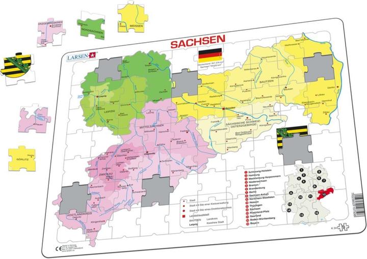 Actual product image Larsen Free State of Saxony Political (70 pieces)