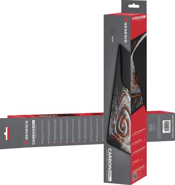 Actual product image Genesis Mouse pad Carbon 500 MAXI LAVA G2 Edition, Multicolor, 450 x 900 x 2.5 mm