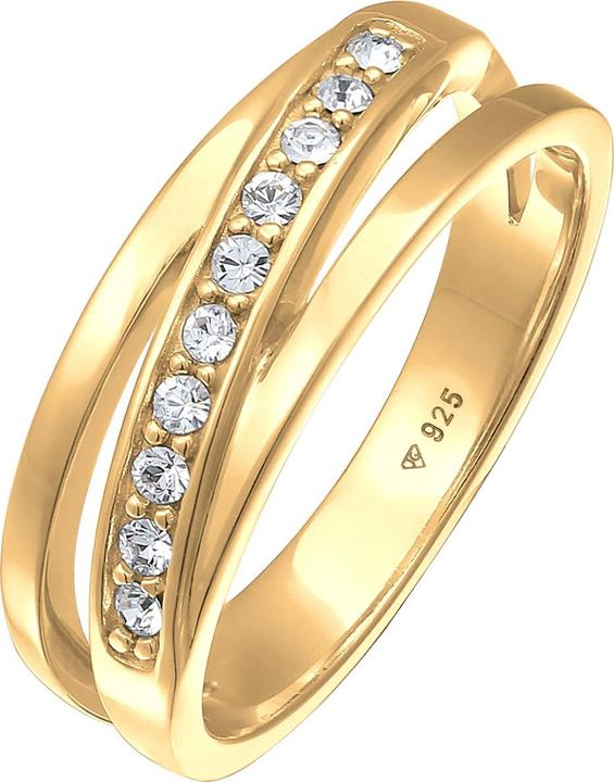 Produktbild Elli Ring Bandring Wickelring Kristalle 925 Silber (54, 925 Silber)