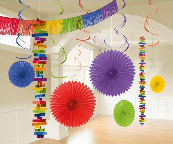 Produktbild Amscan Partydeko-Set mehrfarbig Regenbogen