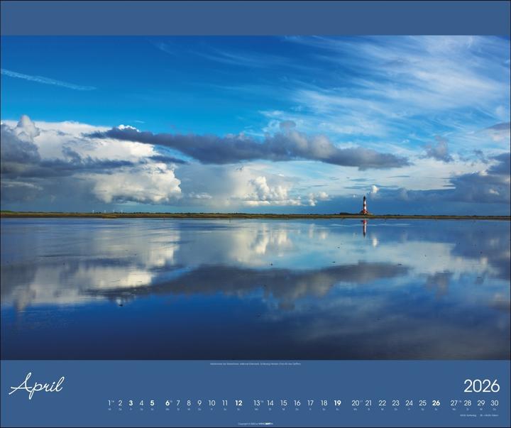 Actual product image Nordsee Kalender 2026 (55 x 46 cm, Hardcover, German)