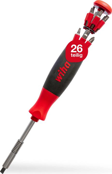 Produktbild Wiha Schraubendreher mit Bit Magazin (Torx (TX), Phillipps-Kreuzschlitz (PH), Pozidriv-Kreuzschlitz (PZ), Hex, Schlitz, Vierkant)