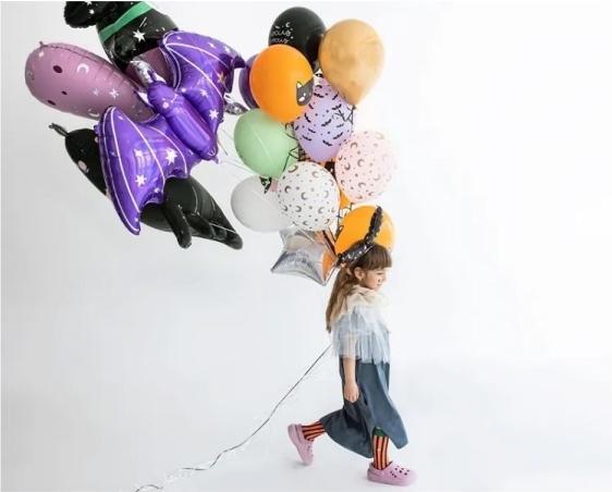 Produktbild Partydeco Fledermaus Folienballon Halloween violett (1 x)