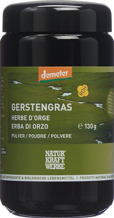 NaturKraftWerke Gerstengras Pulver Demeter (1 Stück, Pulver, 130 g)