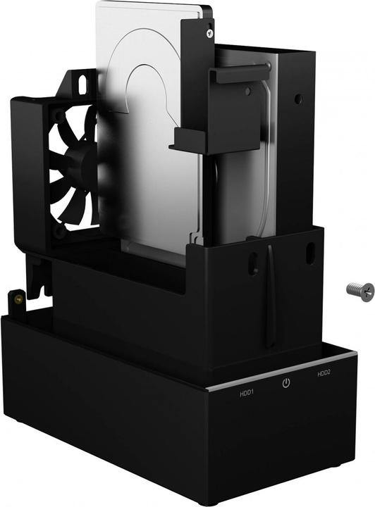 Produktbild Icy Box IB-RD3621-C31 Externes 2-Bay-RAID-Gehäuse für 2x 2,5-Zoll- oder 3,5-Zoll-SATA-Laufwerke (2.5", 3.5")