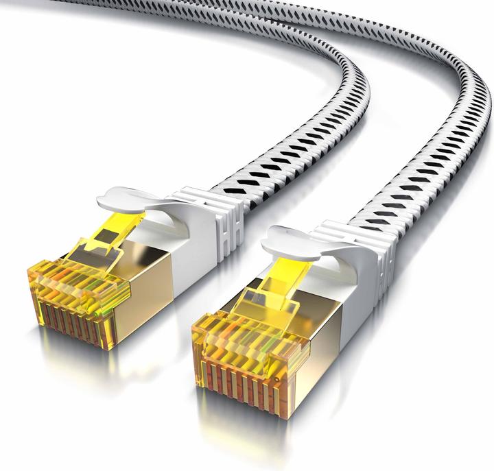 Actual product image Primewire CAT 7 network cable flat cotton jacket - LAN patch cable data cable - flat ribbon cable - (U/FTP, CAT7, 30 m)
