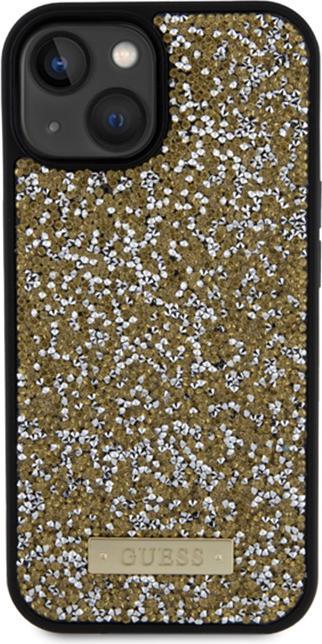 Image du produit Guess GUHCP15SPFGSBSD iPhone 15 6.1" żółty/yellow hardcase Rhinestone Metal Logo (Apple iPhone 14, Apple iPhone 15, Apple iPhone 13)