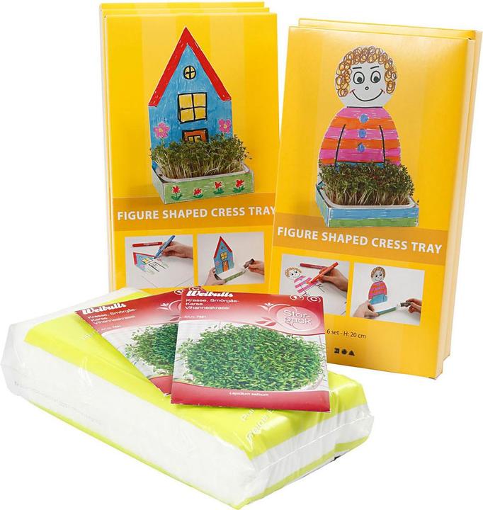 Actual product image Creativ Company Watercress tray with white figure, 30 pieces