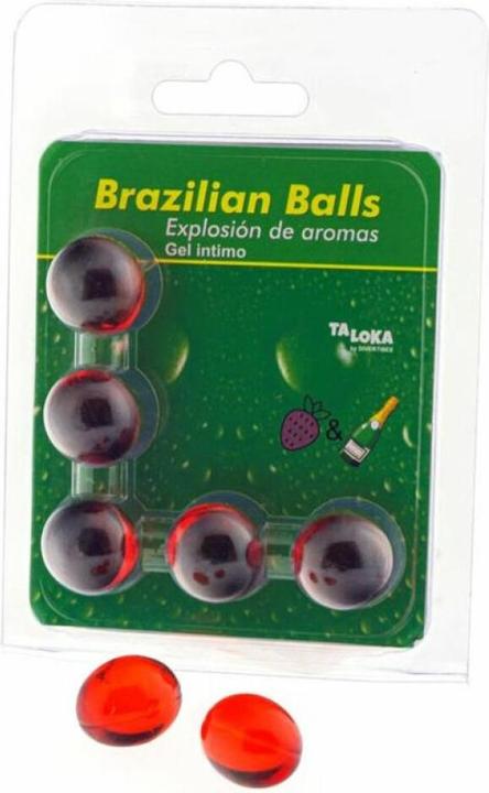 Immagine prodotto Taloka 5 Palline Brasiliane Fragole E Gel Intimo Allo Champagne