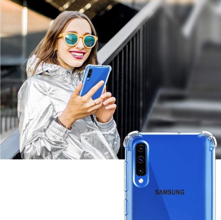 Actual product image Screenguard Samsung Galaxy A50 Case Crystal Soft Airbag Bumper (Samsung Galaxy A50)