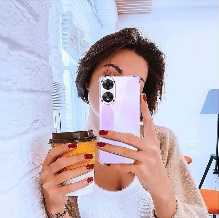 Actual product image Screenguard Crystal Soft Airbag Bumper (Oppo A78 5G)