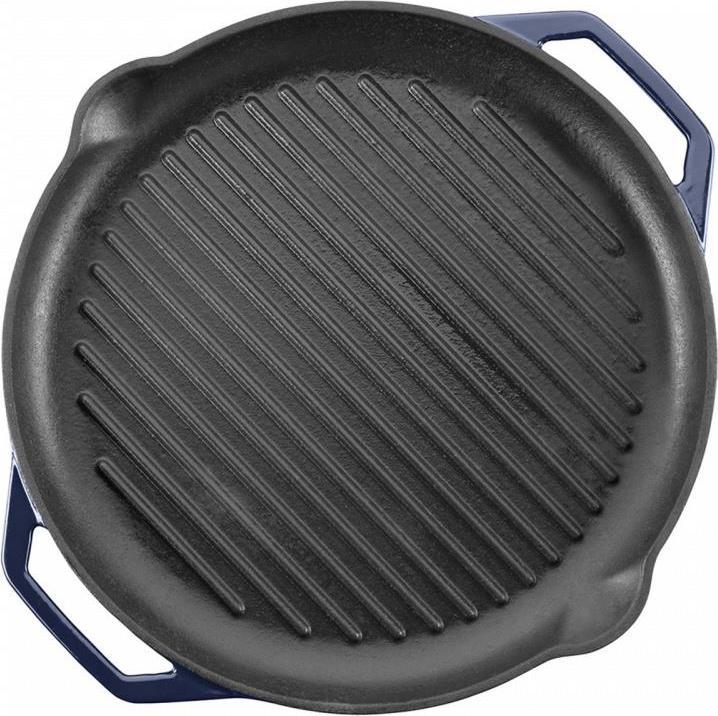 Produktbild Enameled Ribbed Cast Iron Frying Pan Blu (34 cm, Grillpfanne, Gusseisen)