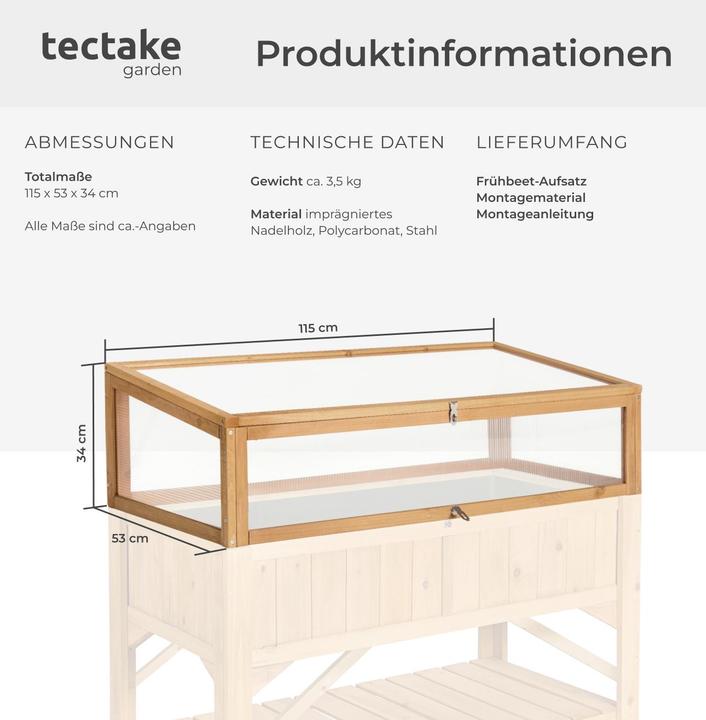 Produktbild tectake Frühbeet-Aufsatz