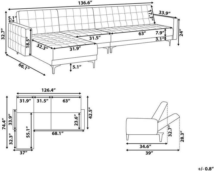 Produktbild Beliani Aberdeen (Modular Sofa)