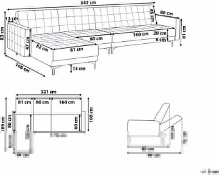 Actual product image Beliani Aberdeen (Sofa bed)
