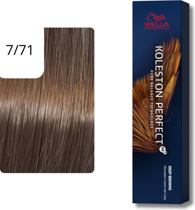 Produktbild Wella Koleston Perfect Me+ Deep Browns (7/71 mittelblond braun-irisierend 60ml)