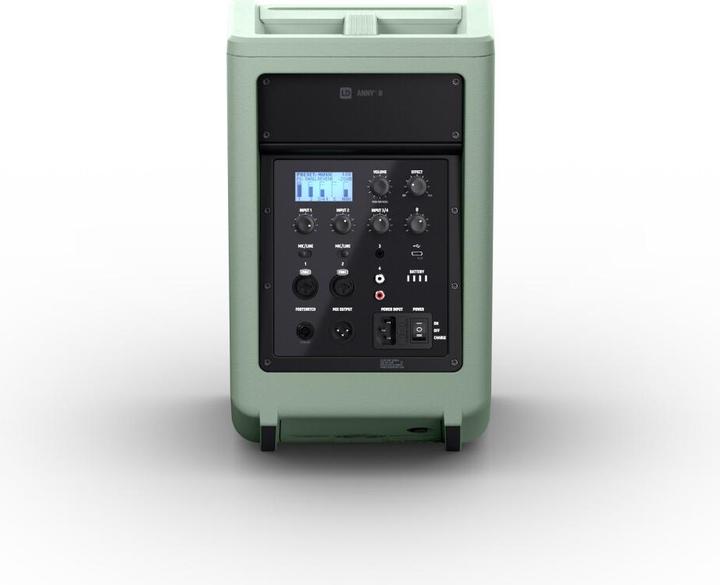 Image du produit LD Systems ANNY® 8 GN - Enceinte portable Bluetooth® PA avec batterie et mixeur, Adventure Green (Actif, 1x 80 W)