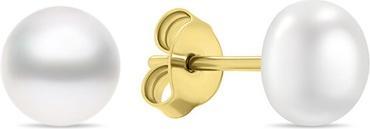 Produktbild Brilio Silver - Charming Gold Plated Stud Earrings With Real Pearls EA585/6/7/8Y - Diameter: 0.8 cm