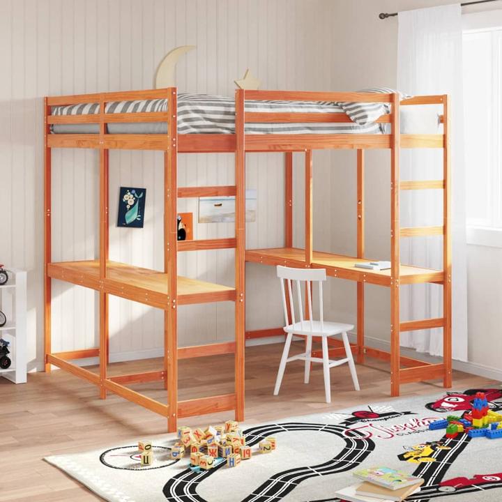 Actual product image VidaXL Loft bed with desk & ladder (160 x 200 cm)