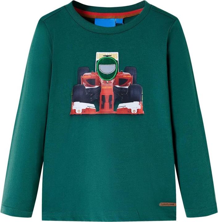 VidaXL Kinder-Langarmshirt Grün 140,Material: 100 (140)