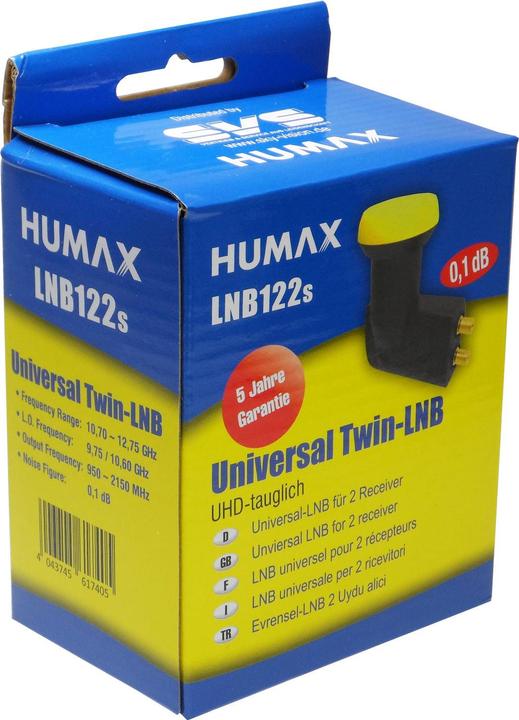 Produktbild Humax LNB 122 Gold Twin (Single LNB, 40mm)