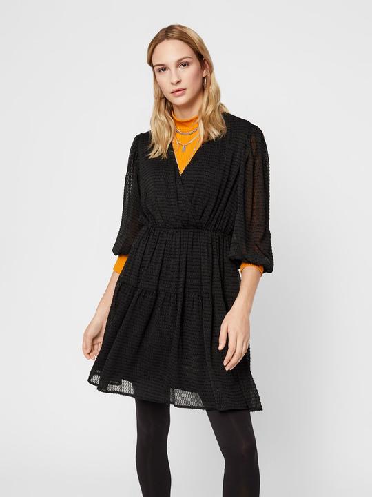 Actual product image Pieces Structure wrap front mini dress (L)