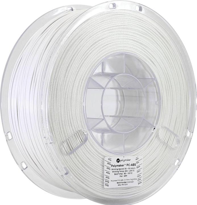 Actual product image Polymaker PC-ABS White 1.75mm 1kg (ABS, 1.75 mm, 1000 g, White)