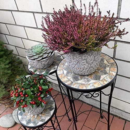 Produktbild K&L Wall Art Mosaik Blumentreppe rund 3tlg