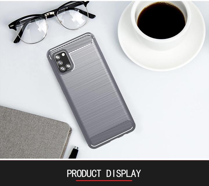 Produktbild Cadorabo TPU Ultra Slim carbon edelstahl Kombi Cover (Samsung Galaxy A31)