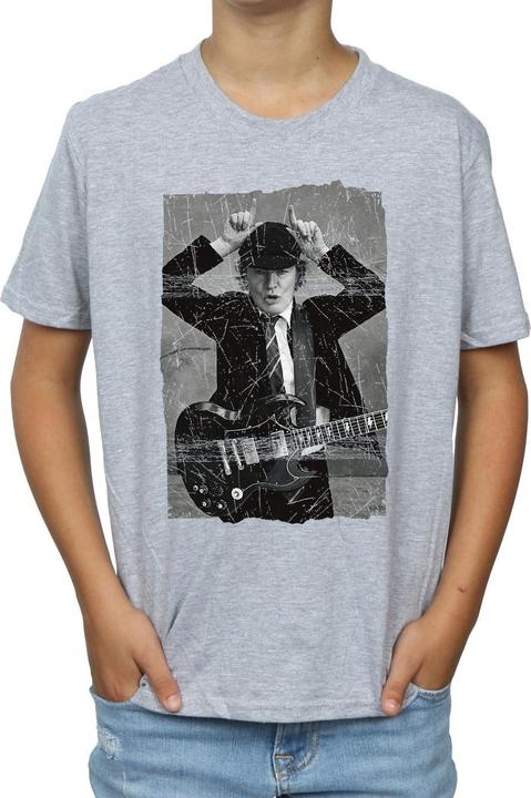 Immagine prodotto AC/DC Angus Young Distressed Photo Maglietta Ragazzi (152, 158)