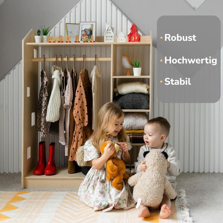 Produktbild Montessori ® Kinderkleiderschrank - Natura Monessori® by Busy Kids® (92 cm)