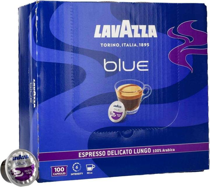 Actual product image Lavazza Coffee Capsules Blue Espresso Delicato Lungo 100 Capsules (1 x Port.)