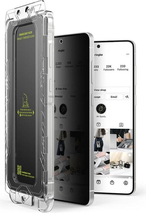Image du produit Ringke Easy Slide 2er-Pack Sichtschutzglas für Samsung Galaxy S25 Edge (2 pièce(s), Samsung Galaxy S25 Edge)
