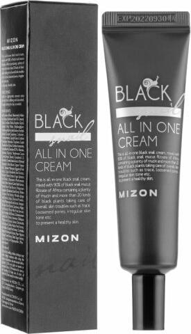 Mizon Black Snail All In One Cream krem wielozadaniowy do twarzy na dzień ze Śluzem Ślimaka 35ml (Crème, 35 ml, Tag)