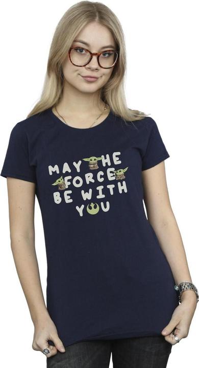 Immagine prodotto Star Wars The Mandalorian Grogu May The Force Be With You Maglietta Donna (L)