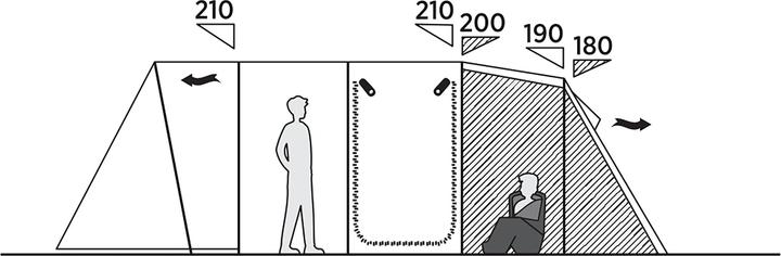 Productafbeelding Easy Camp Familien-Tunnelzelt Sola 6 (grau, Modell 2025) (Tunnel tent, 22.70 kg, 6 personen)