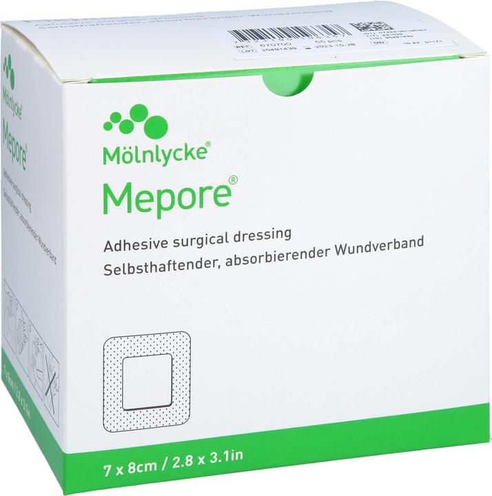 Produktbild Mölnlycke Mepore selbsthaftender, absorbierender Wundverband 7 x 8 cm, 55 St. Pflaster (55 x)