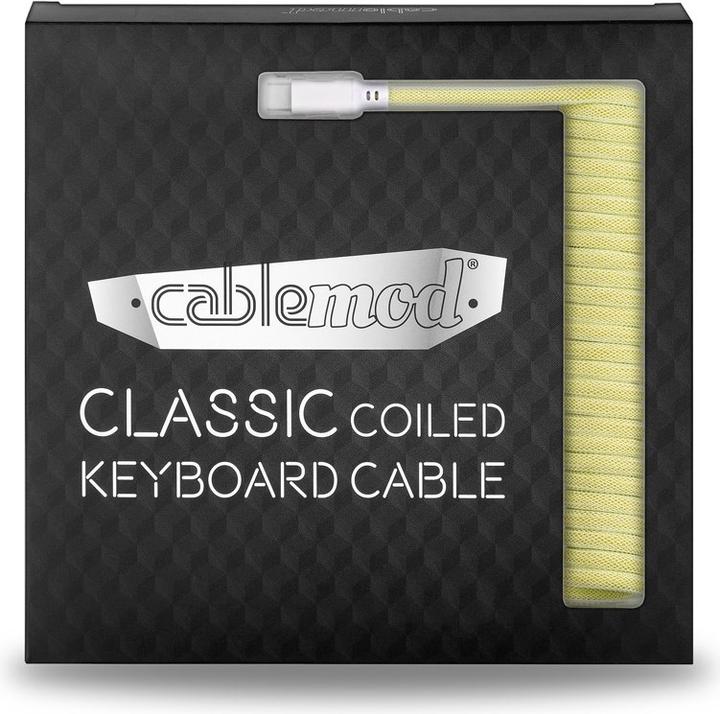 Produktbild CableMod Classic Coiled Keyboard Cable USB-C zu USB Typ A, Lemon (1.50 m, USB 2.0)