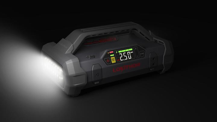Actual product image Lokithor Jump starter and air pump (2000 A, 20000 mAh)