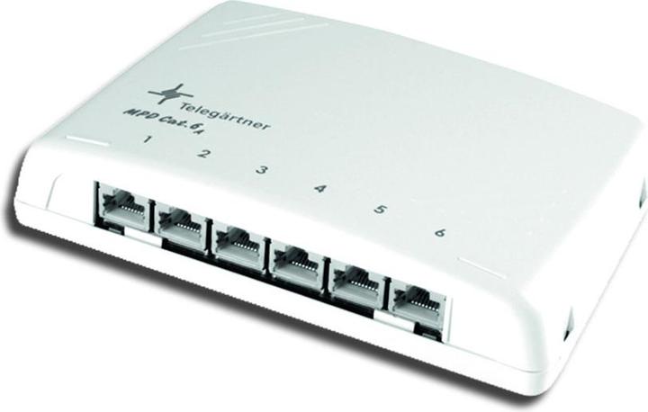Produktbild Telegärtner Netzwerk Patchpanel Mini Verteiler 6 Port Cat.6