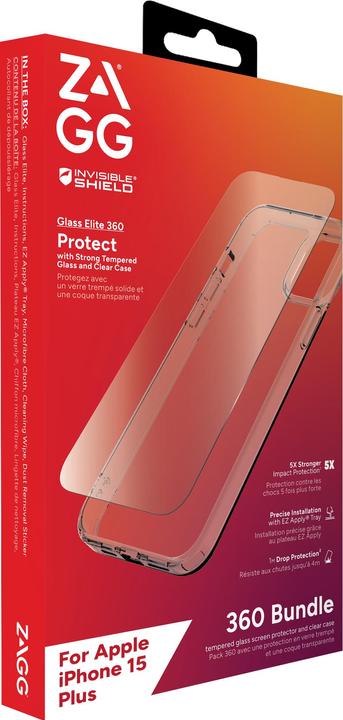 Immagine prodotto Zagg Invisibleshield Bndl Vetro (1 Pezzo/i, Apple iPhone 15 Plus)
