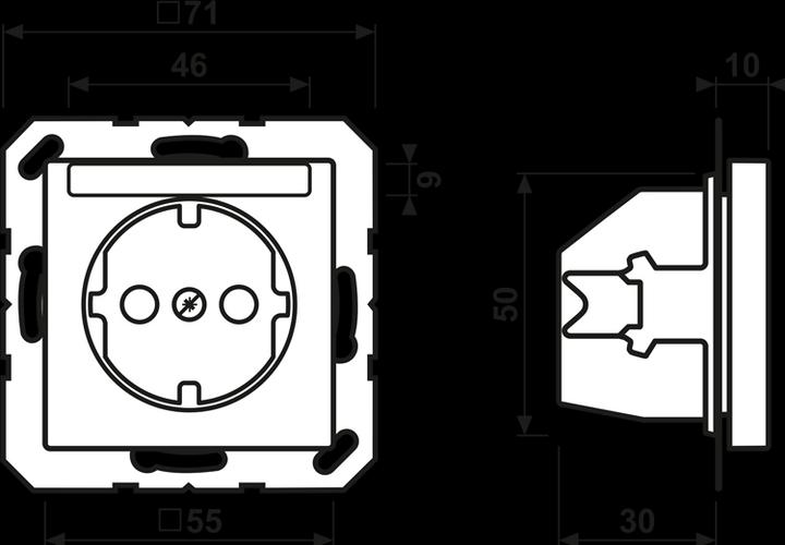 Actual product image JUNG Socket outlet 1f gn glz AS/A UP w.BS IP20 A1520BFKINAGN
