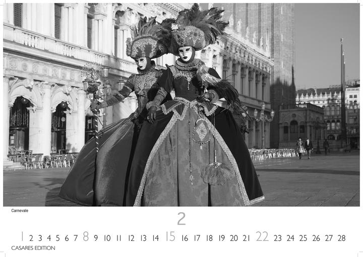 Produktbild Venedig schw./weiss 2026 L 42x55 cm (Deutsch)