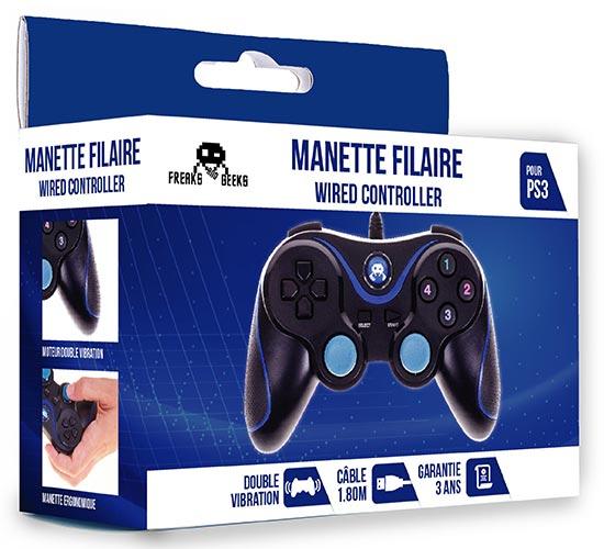 Produktbild Freaks and Geeks Schwarzes kabelgebundenes Gamepad für (PS3, PC)