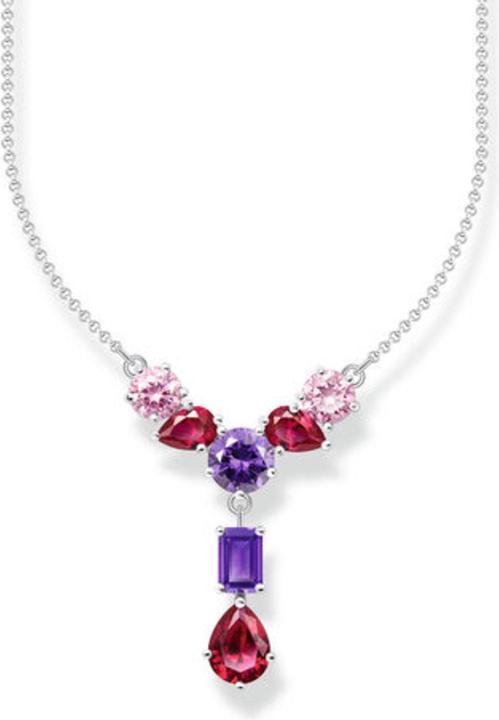 Immagine prodotto Thomas Sabo Collana a Y con sette pietre colorate in argento (Argento 925, 40 - 45 cm)
