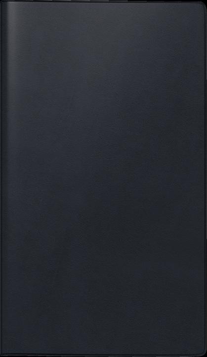 Actual product image Weekly visual calendar 755 60 8,7x15,3cm 1 week/2 pages leather black 2025 (German, Italian, French, English)