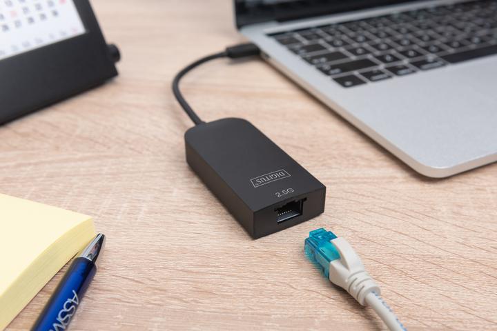 Actual product image Digitus USB Type-C™ Gigabit Ethernet Adapter 2.5G (USB-C)