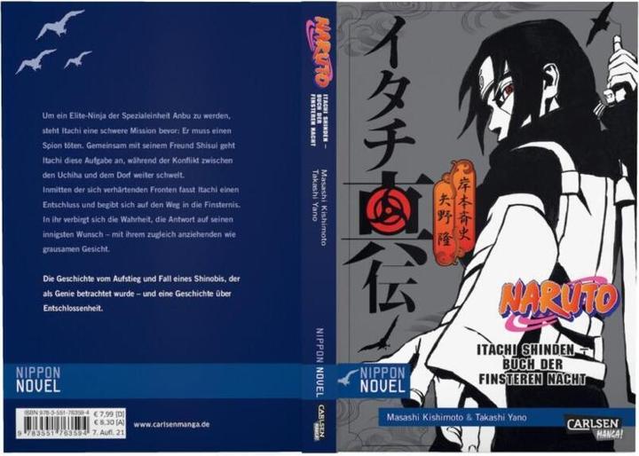 Actual product image Naruto Itachi Shinden - Buch der finsteren Nacht (Nippon Novel) (German, Takashi Yano, 2017)